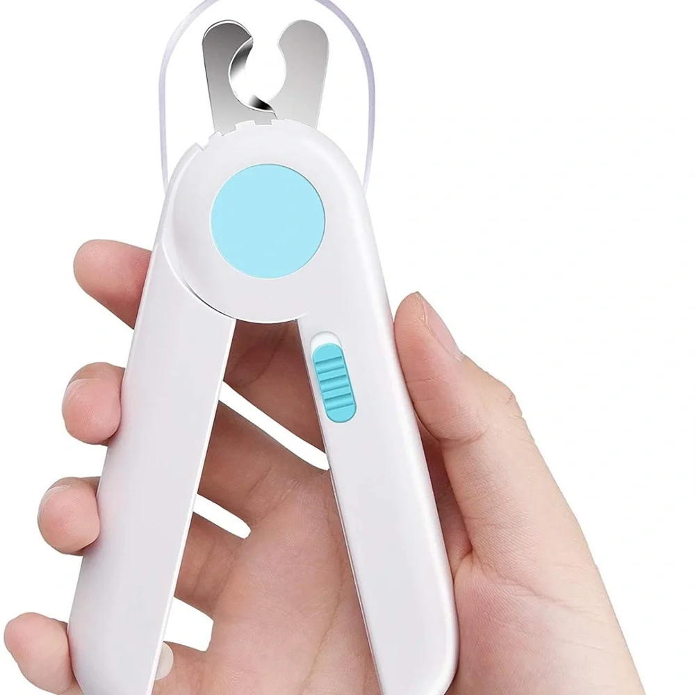 LED Pet Nail Clippers for Cat Dog w/Nail File